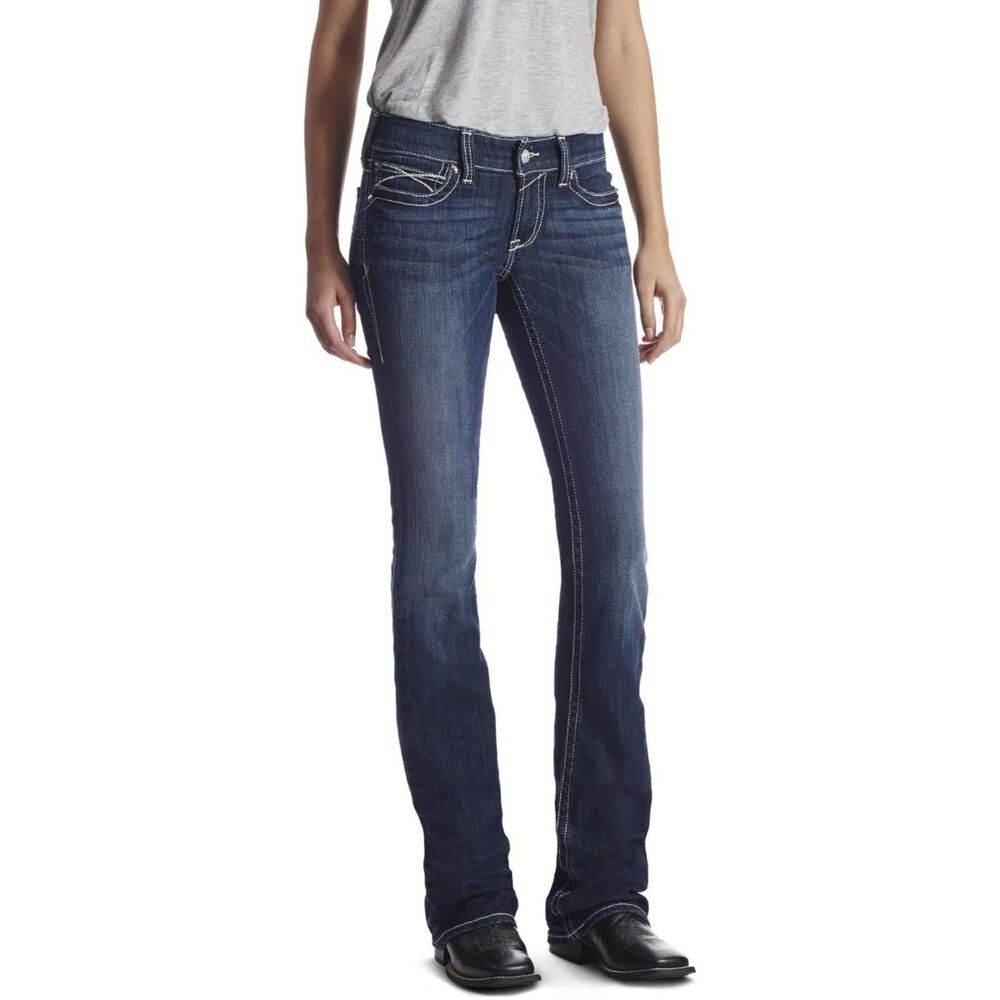 Ariat R.E.A.L. Low‎ Rise Boot Cut Jeans – Women's Denim 34 Extra Long